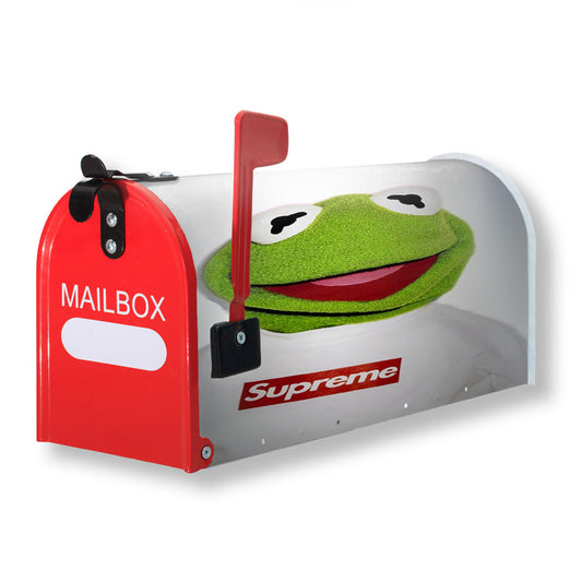 Kermit Hypebeast Green Toad Magnetic Mailbox Cover 18" x 21" Outdoor Decor