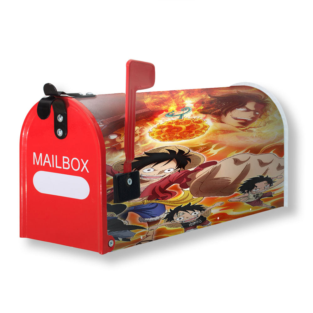 Kid Luffy Sabo And Ace One Piece Characters Magnetic Mailbox Cover - 18.0" x 21.0"