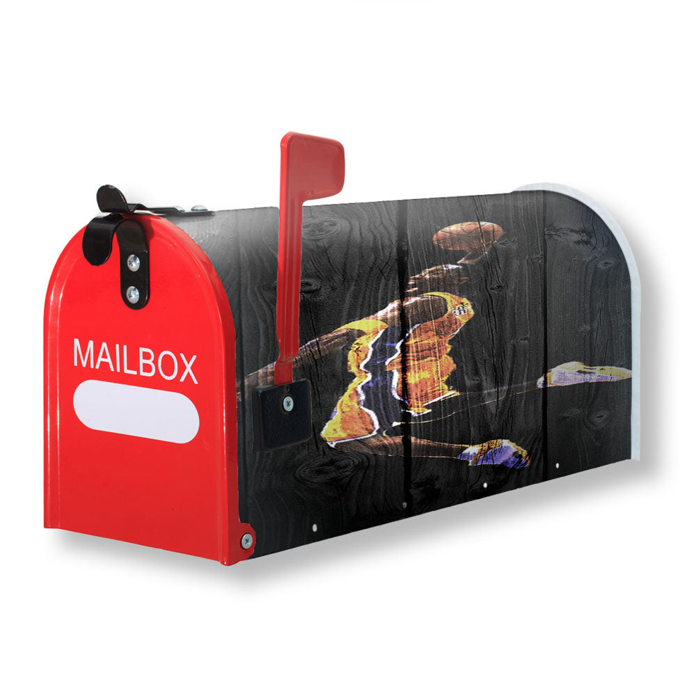 Kobe Bryant Dark Wood Wallpaper Magnetic Mailbox Cover - 18.0" x 21.0"
