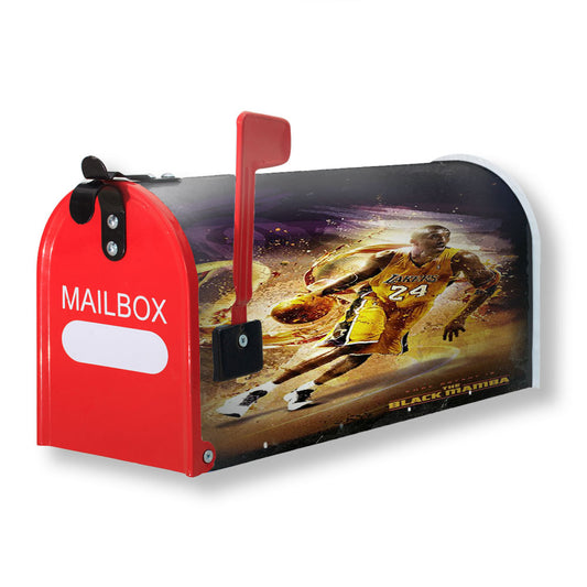 Kobe Bryant The Black Mamba Lakers Magnetic Mailbox Cover 18" x 21" Outdoor Decor
