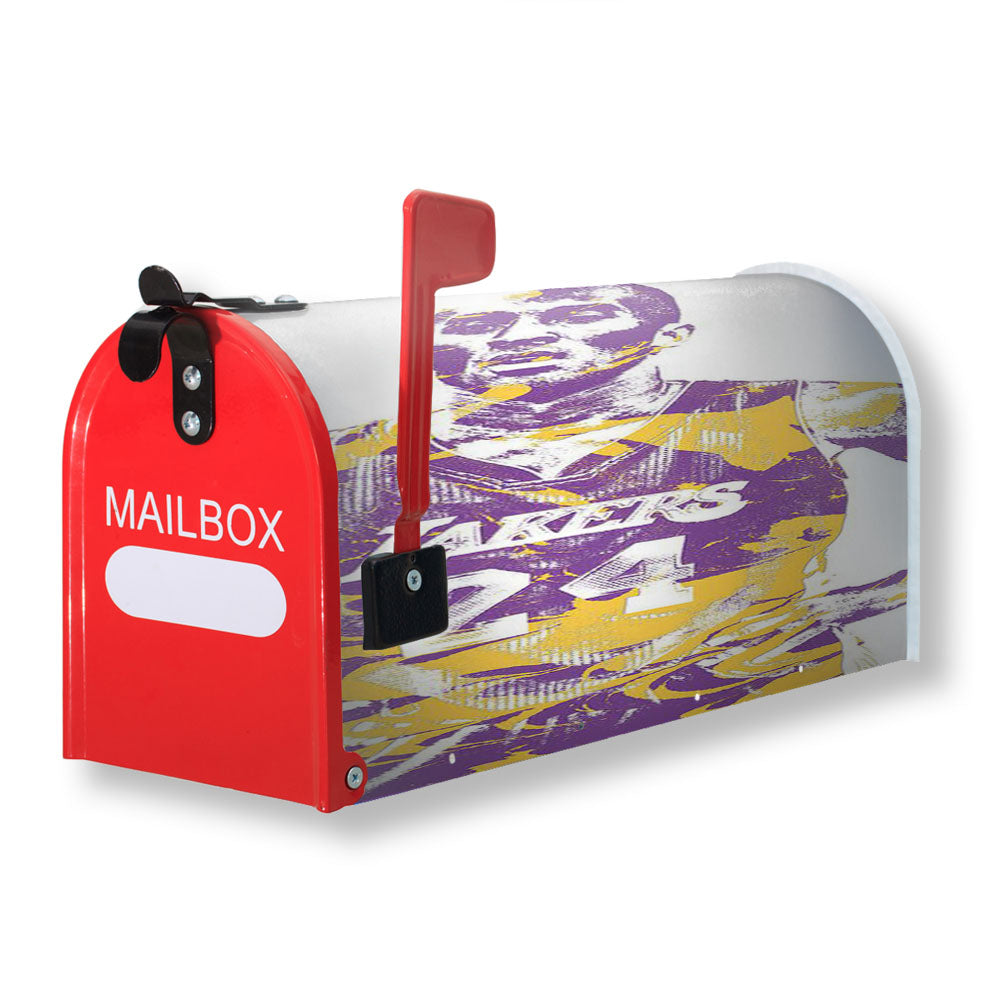 Lakers Kobe Bryant Overlay Style Magnetic Mailbox Cover - 18.0" x 21.0"