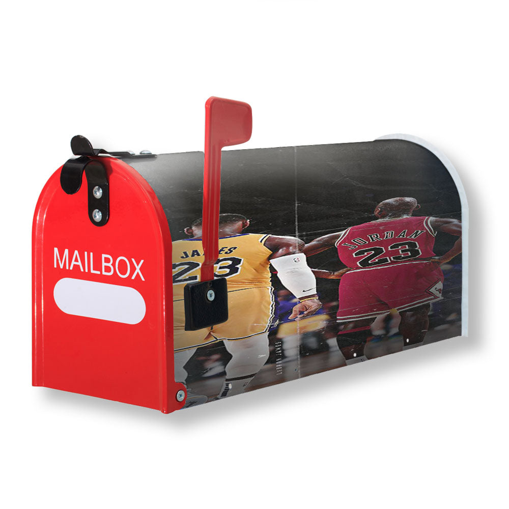 Lebron James And Jordan Nba Magnetic Mailbox Cover - 18.0" x 21.0"