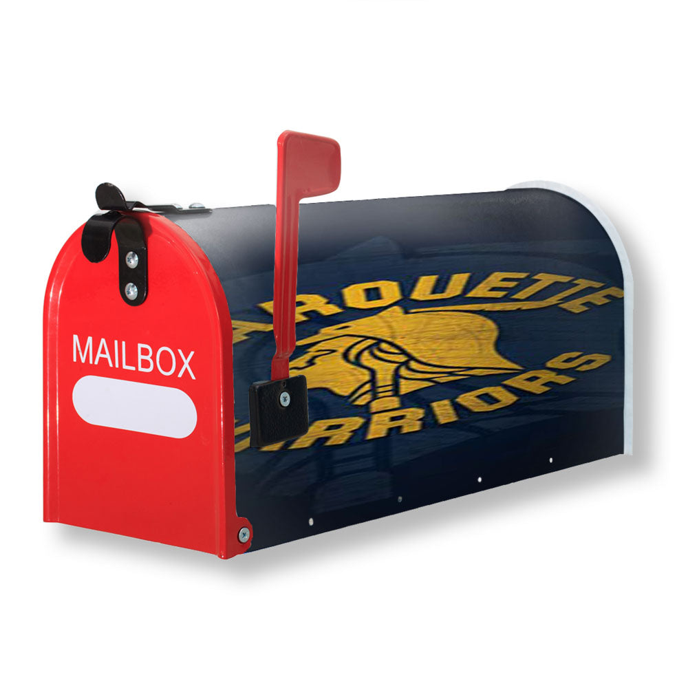 Marquette Warriors Logo Scratch Magnetic Mailbox Cover - 18.0" x 21.0"