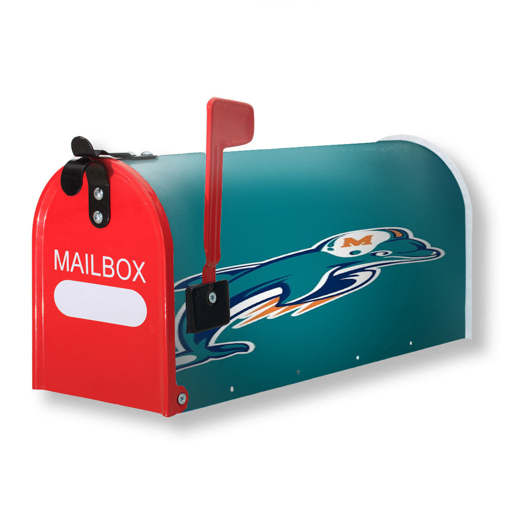 Miami Dolphins Mascot Magnetic Mailbox Cover - 18.0" x 21.0"