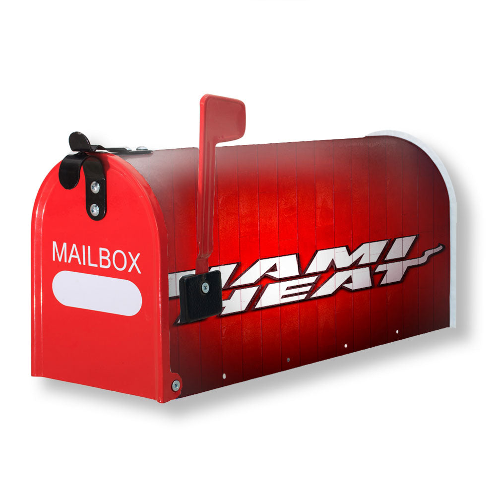 Miami Heat Hardwood Magnetic Mailbox Cover - 18.0" x 21.0"