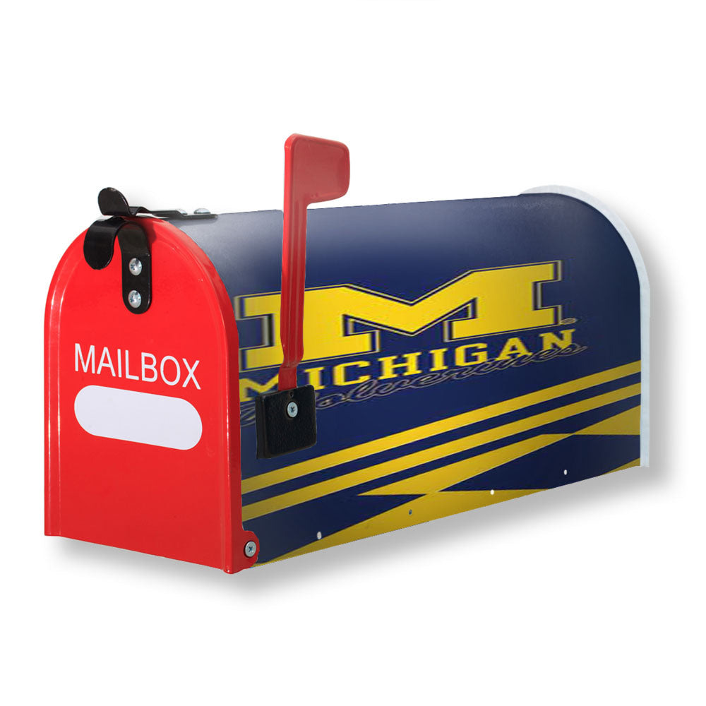 Michigan Wolverines Logo Blue Yellow Magnetic Mailbox Cover - 18.0" x 21.0"