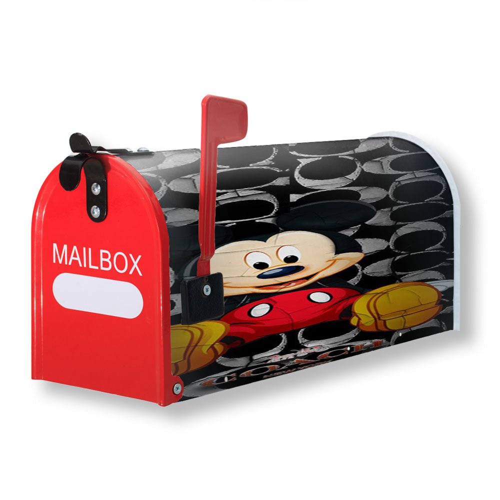Mickey Mouse Coach Black 5 Magnetic Mailbox Cover - 18.0" x 21.0"