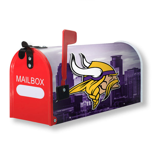 Minnesota Vikings Emblem Magnetic Mailbox Cover 18" x 21" Outdoor Decor