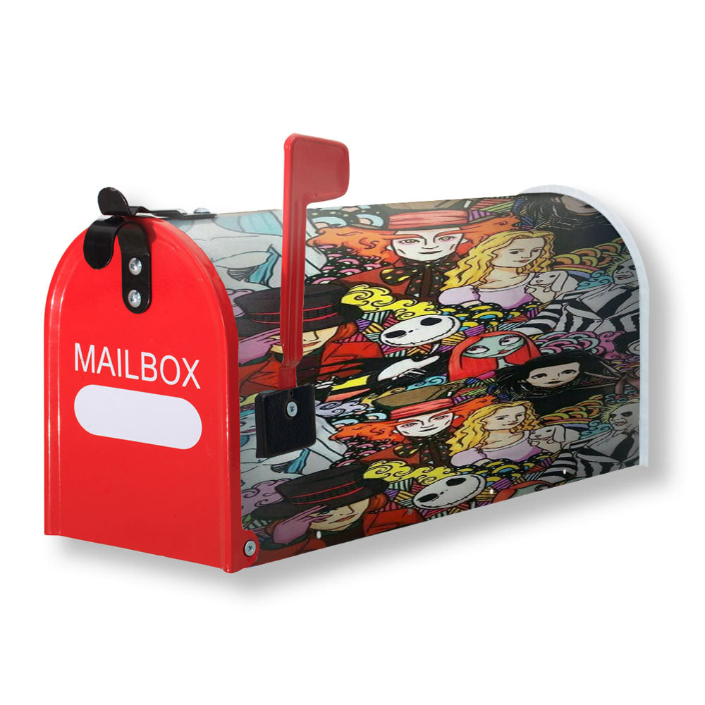 Movie Halloween Collages Characters Magnetic Mailbox Cover - 18.0" x 21.0"