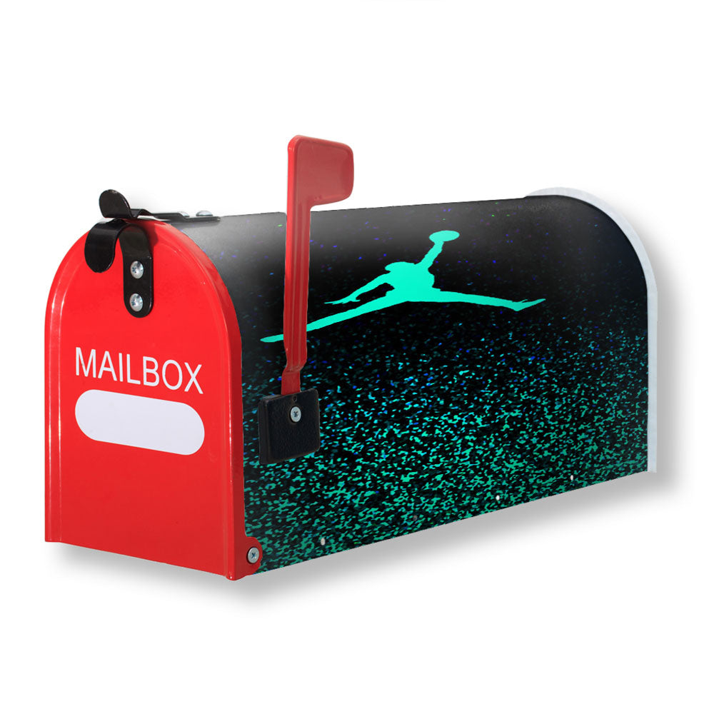 Nike Air Jordan Jump Mint Glitter Magnetic Mailbox Cover - 18.0" x 21.0"
