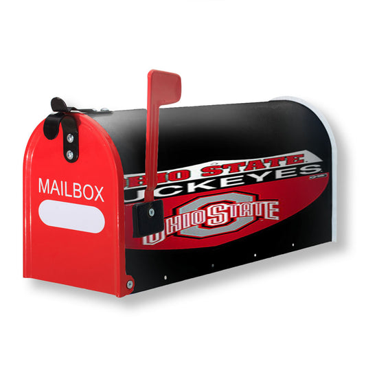 Ohio State Buckeyes Logo Black Magnetic Mailbox Cover 18" x 21" Outdoor Decor