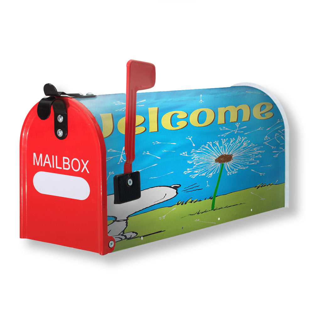 Peanuts Blowing Dandelions Magnetic Mailbox Cover - 18.0" x 21.0"