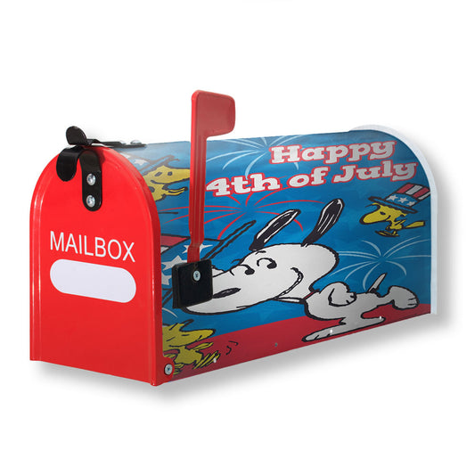Peanuts Happy Fourth Top Hat Snoopy Magnetic Mailbox Cover 18" x 21" Outdoor Decor