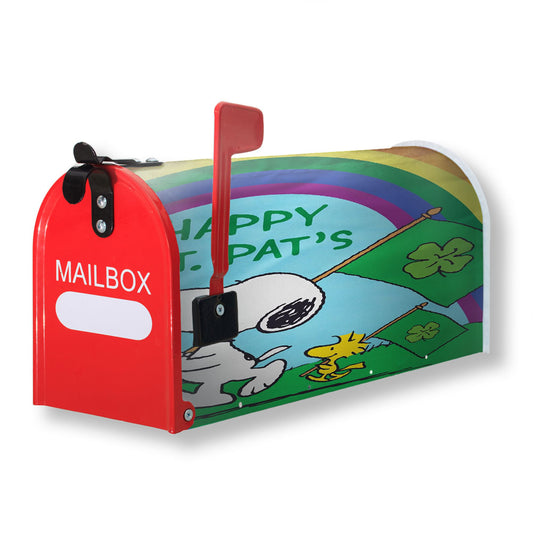 Peanuts Happy St Pats Snoopy Magnetic Mailbox Cover 18" x 21" Outdoor Decor
