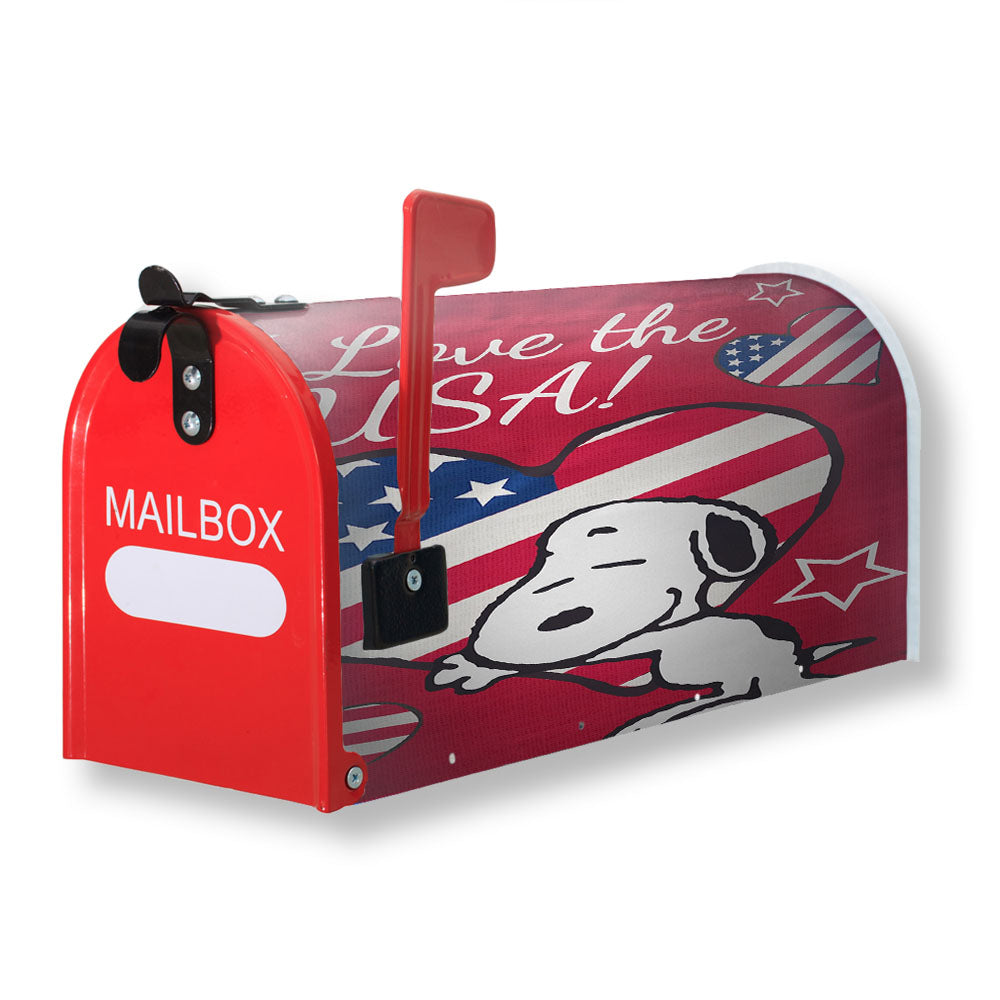 Peanuts I Love The Usa Snoopy Magnetic Mailbox Cover - 18.0" x 21.0"