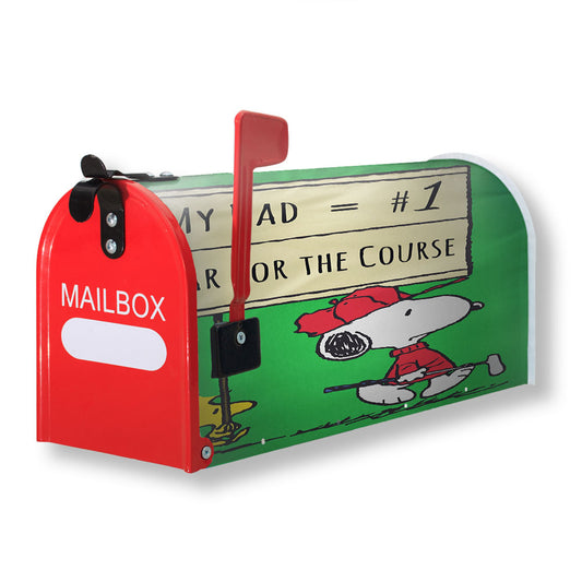 Peanuts Par For The Course Magnetic Mailbox Cover 18" x 21" Outdoor Decor