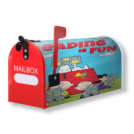 Peanuts Reading Is Fun Magnetic Mailbox Cover 18" x 21" Outdoor Decor