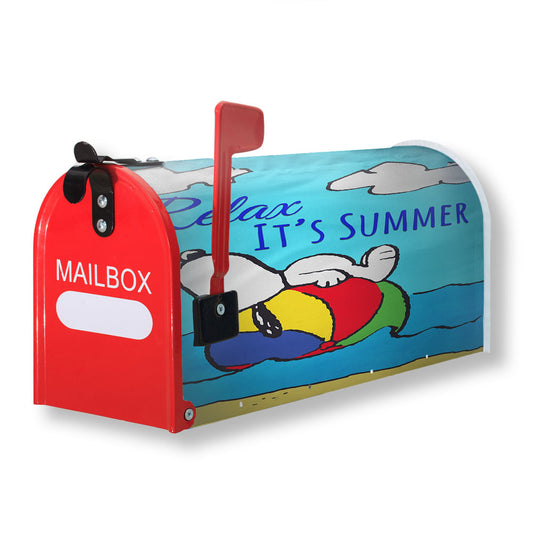 Peanuts Relax, It'S Summer Snoopy Magnetic Mailbox Cover 18" x 21" Outdoor Decor