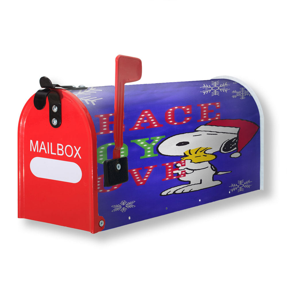 Peanuts Snoopy And Woodstock Christmas Magnetic Mailbox Cover - 18.0" x 21.0"