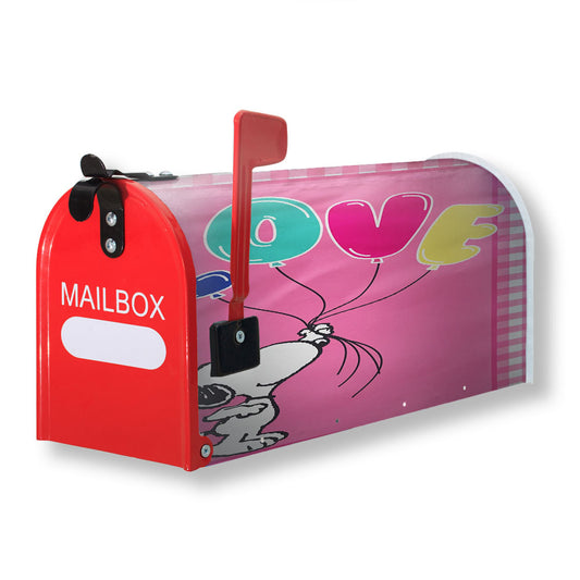 Peanuts Snoopy Valentines Magnetic Mailbox Cover 18" x 21" Outdoor Decor