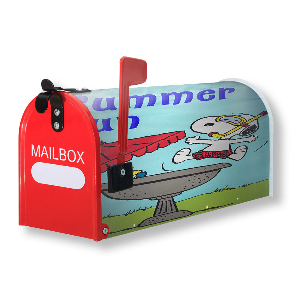Peanuts Summer Fun Snoopy & Woodstock Magnetic Mailbox Cover - 18.0" x 21.0"