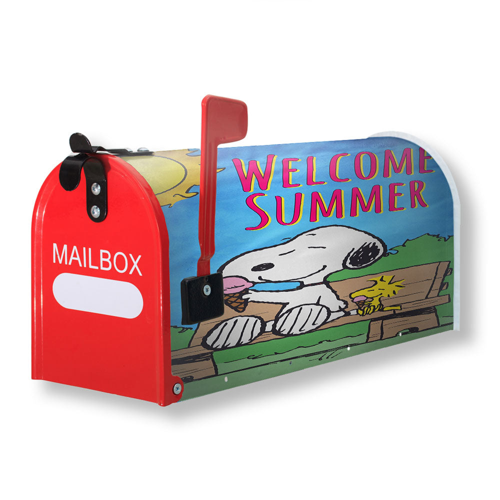 Peanuts Welcome Summer Snoopy & Woodstock Magnetic Mailbox Cover - 18.0" x 21.0"