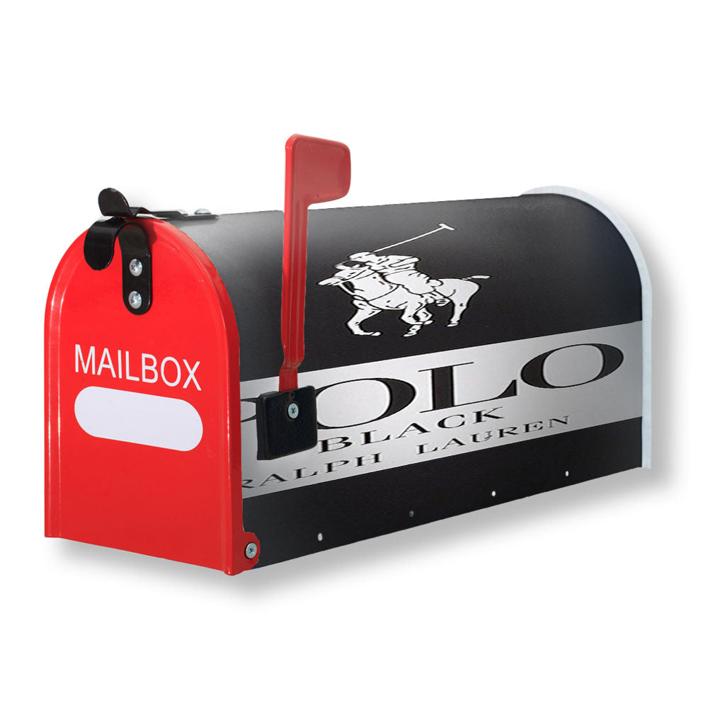 Polo Ralph Lauren Black Magnetic Mailbox Cover - 18.0" x 21.0"