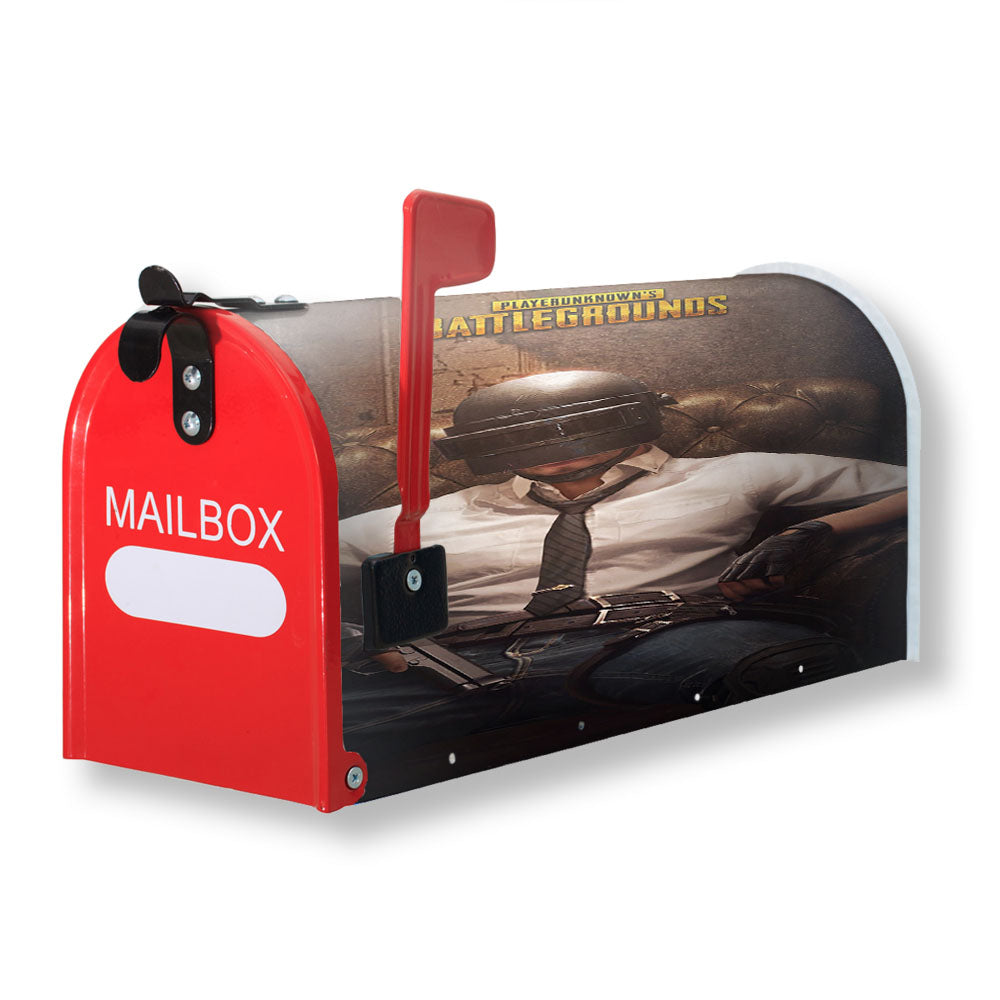 Pubg Helmet Guy Magnetic Mailbox Cover - 18.0" x 21.0"