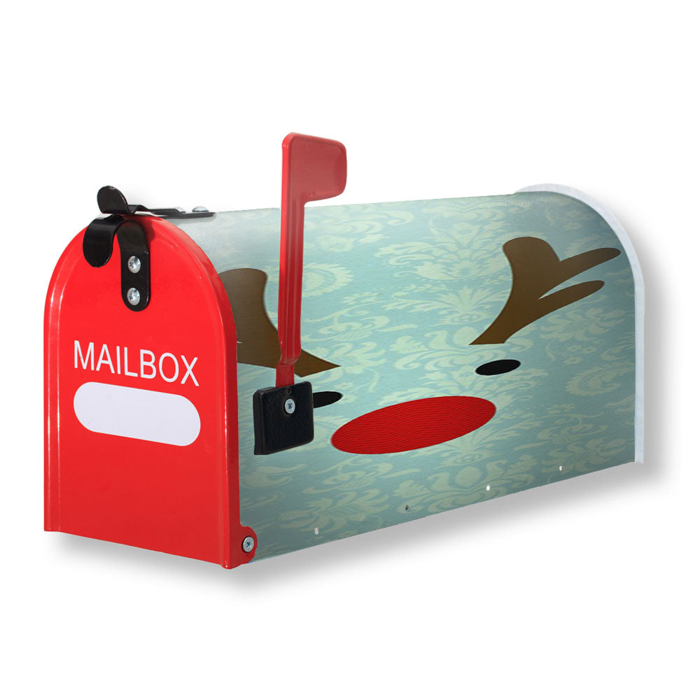 Rudolph Christmas Deer Magnetic Mailbox Cover - 18.0" x 21.0"