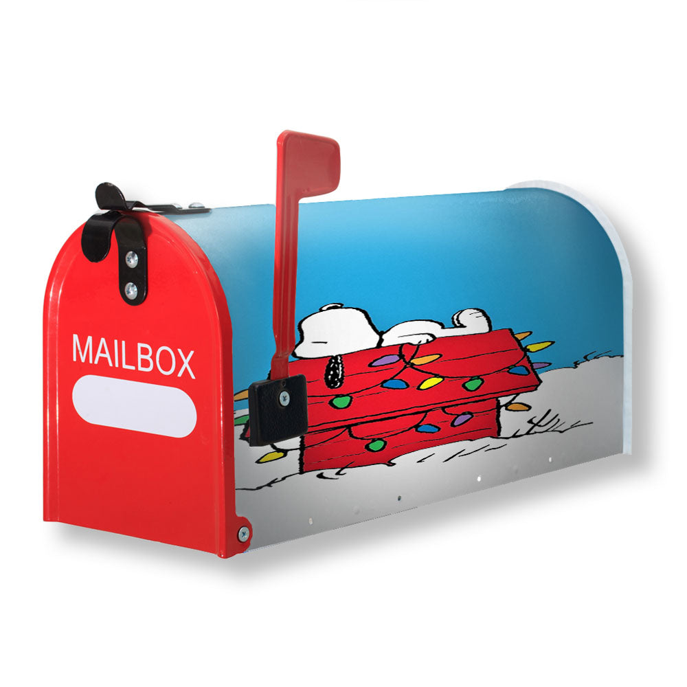 Snoopy Christmas Dog House Magnetic Mailbox Cover - 18.0" x 21.0"