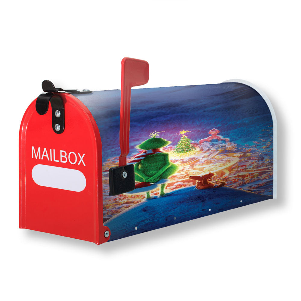 The Grinch Looking Down On Whoville Magnetic Mailbox Cover - 18.0" x 21.0"