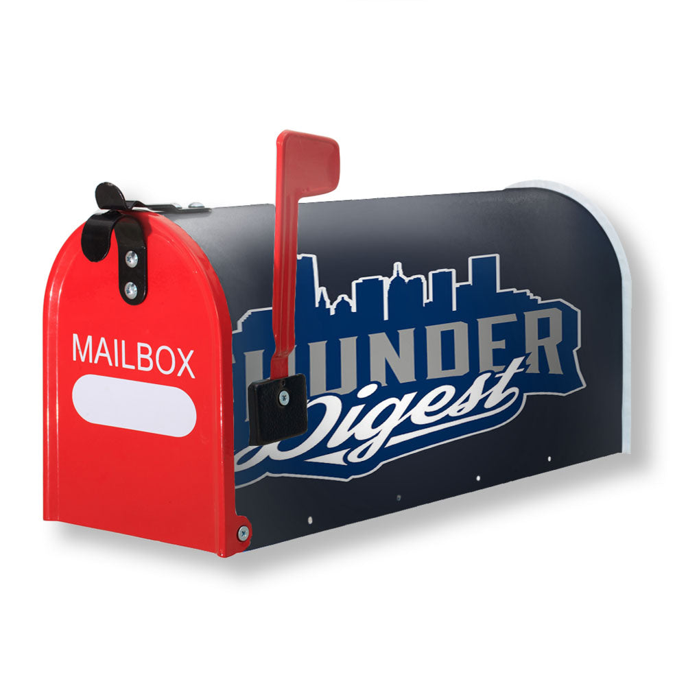 Thunder Digest Oklahoma City Hunder Magnetic Mailbox Cover - 18.0" x 21.0"