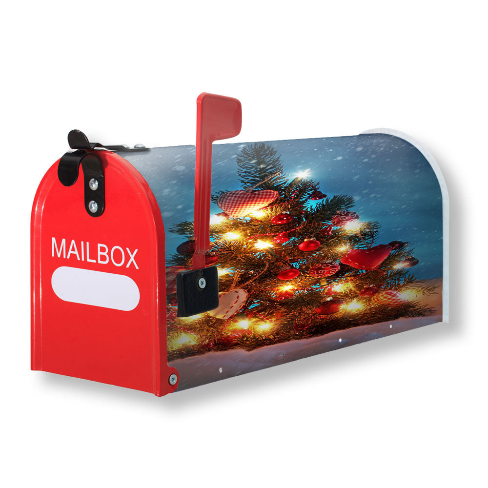 Tree Lamp Christmas Magnetic Mailbox Cover - 18.0" x 21.0"