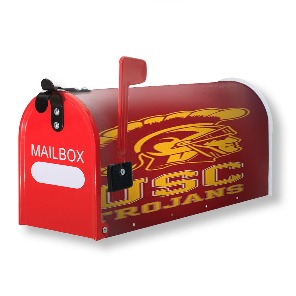 Usc Trojans Logo On Red Magnetic Mailbox Cover - 18.0" x 21.0"
