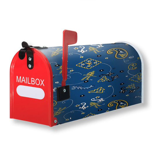 West Virginia Blue Winter Pattern Magnetic Mailbox Cover 18" x 21" Outdoor Decor