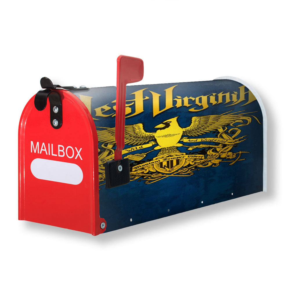 West Virginia Crest Blue Logo Magnetic Mailbox Cover - 18.0" x 21.0"