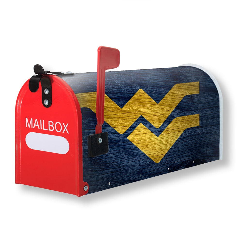 West Virginia Logo Wood Wallpaper Magnetic Mailbox Cover - 18.0" x 21.0"