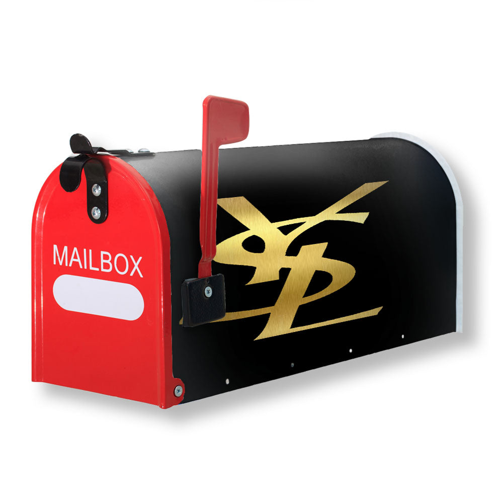 Yves Saint Laurent Ysl Black Gold Logo Magnetic Mailbox Cover - 18.0" x 21.0"