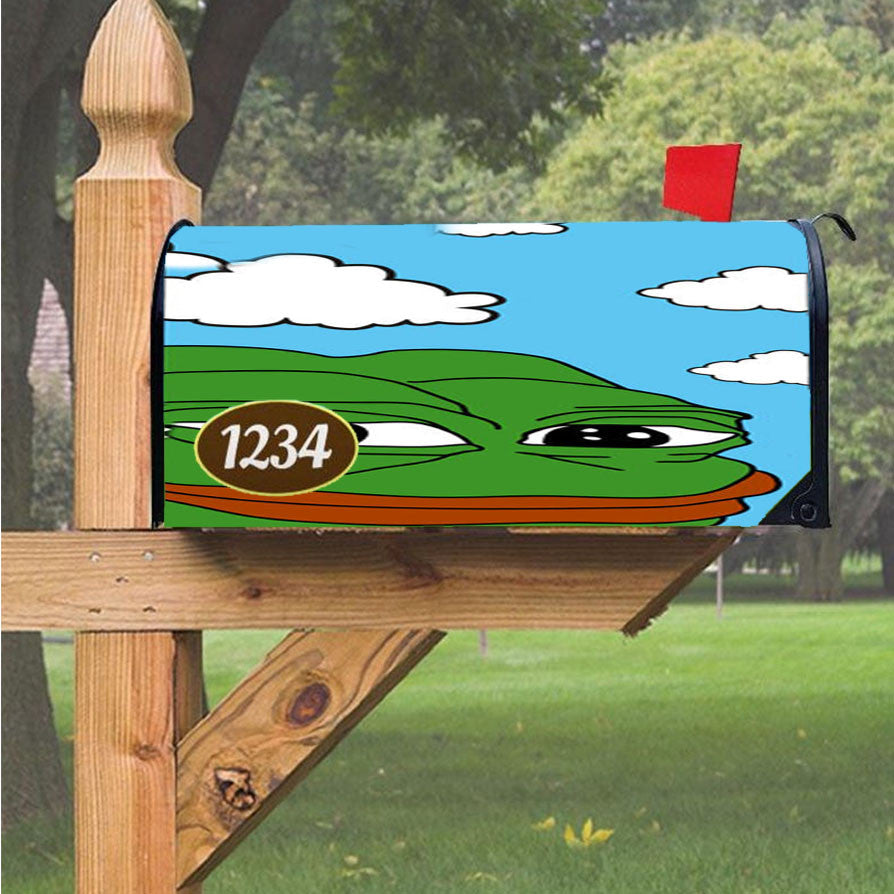 Pepe The Frog Meme Magnetic Mailbox Cover 18" X 21" Outdoor Decor