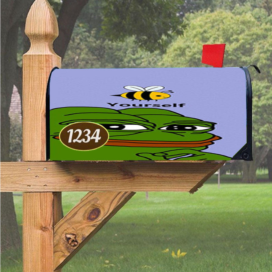 Pepe The Smug Frog Magnetic Mailbox Cover 18" X 21" Outdoor Decor