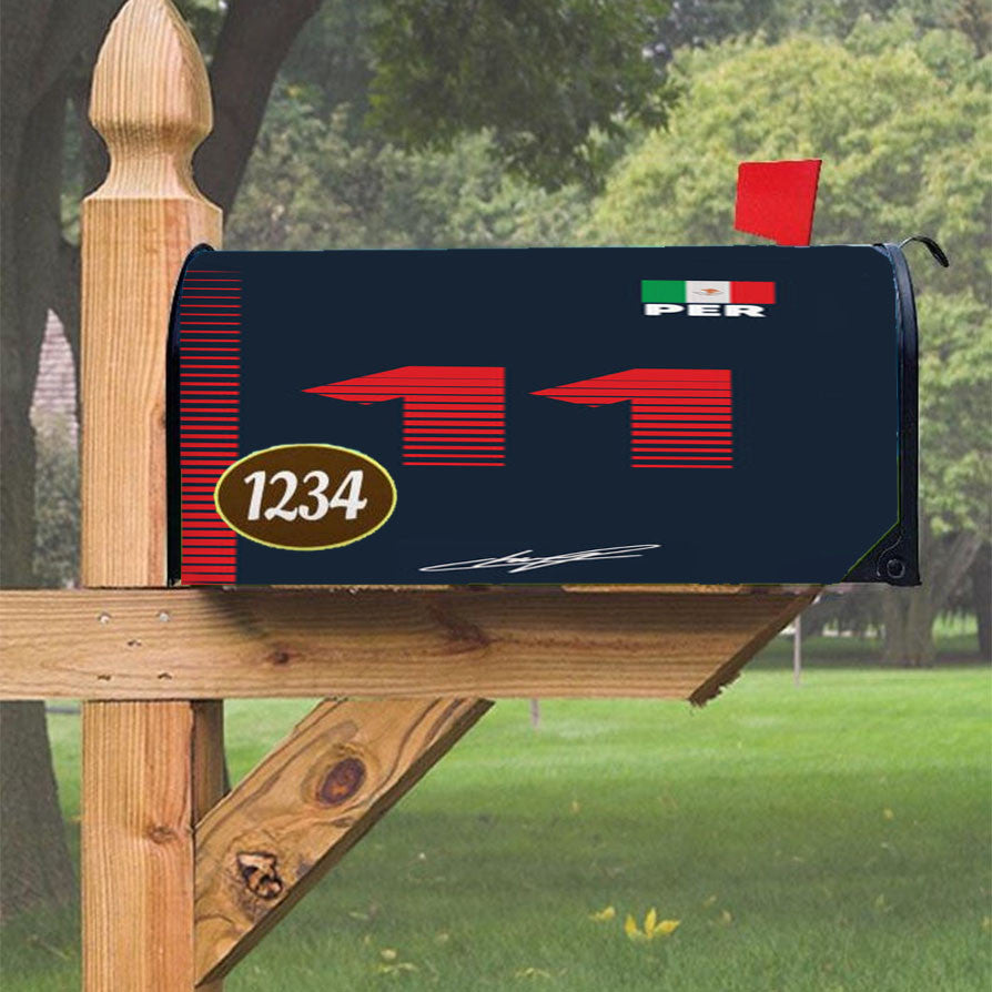 Perez - F1 Magnetic Mailbox Cover 18" X 21" Outdoor Decor