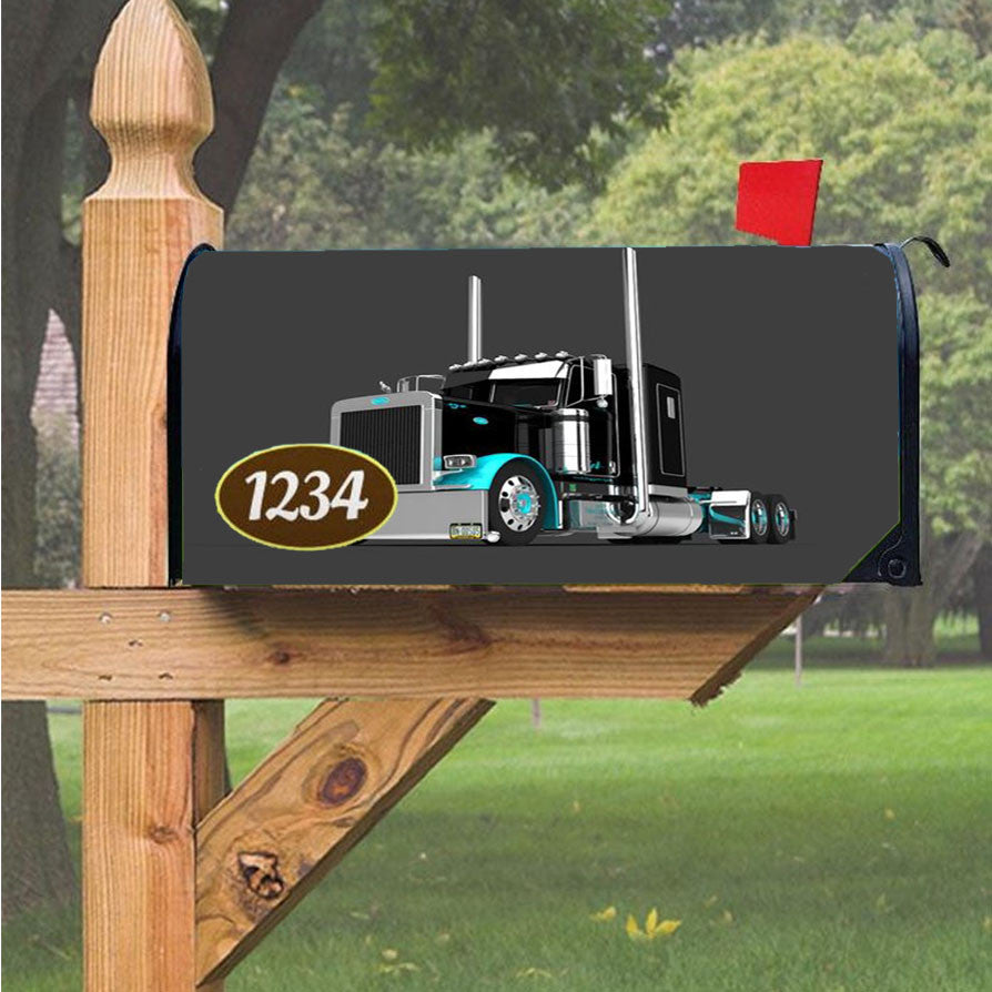 Peterbilt Truck 3 Magnetic Mailbox Cover 18" X 21" Outdoor Decor