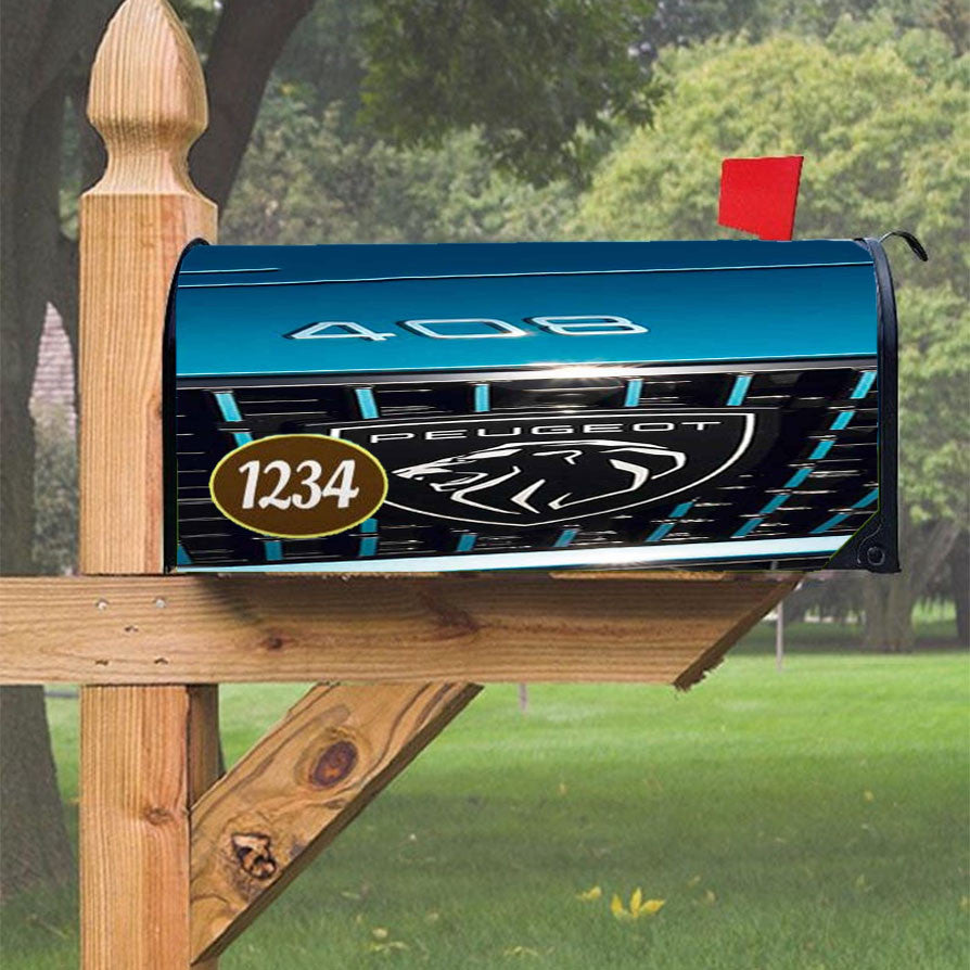Peugeot Symbol Logo Magnetic Mailbox Cover 18" X 21" Outdoor Decor