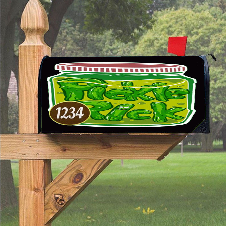 Pickle Rick Magnetic Mailbox Cover 18" X 21" Outdoor Decor