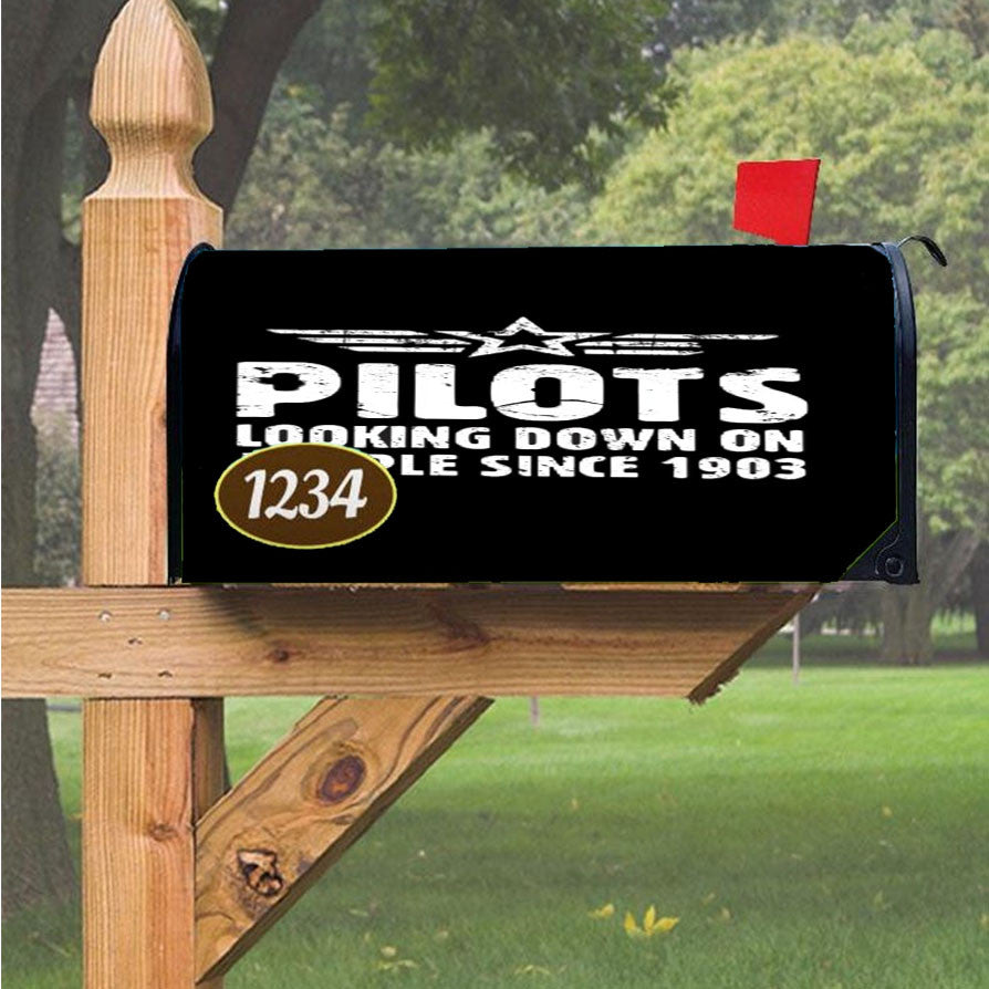 Pilot Funny Occupation Magnetic Mailbox Cover 18" X 21" Outdoor Decor