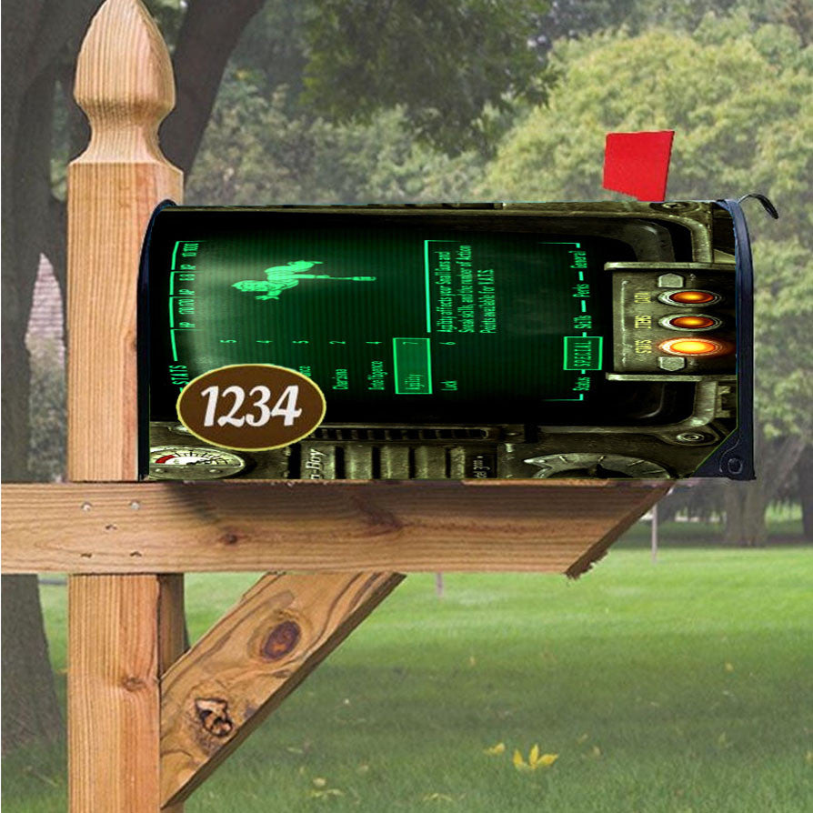 Pipboy 000 Fallout Game Magnetic Mailbox Cover 18" X 21" Outdoor Decor