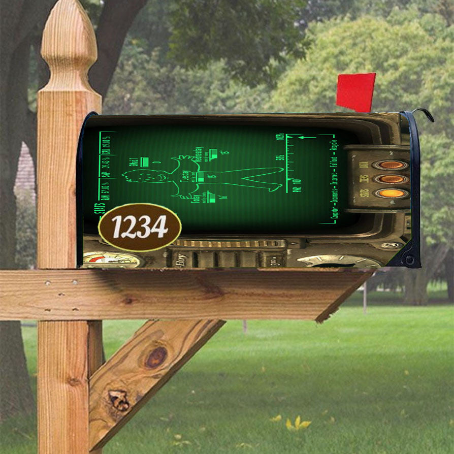 Pipboy 3000 Fallout Game Magnetic Mailbox Cover 18" X 21" Outdoor Decor