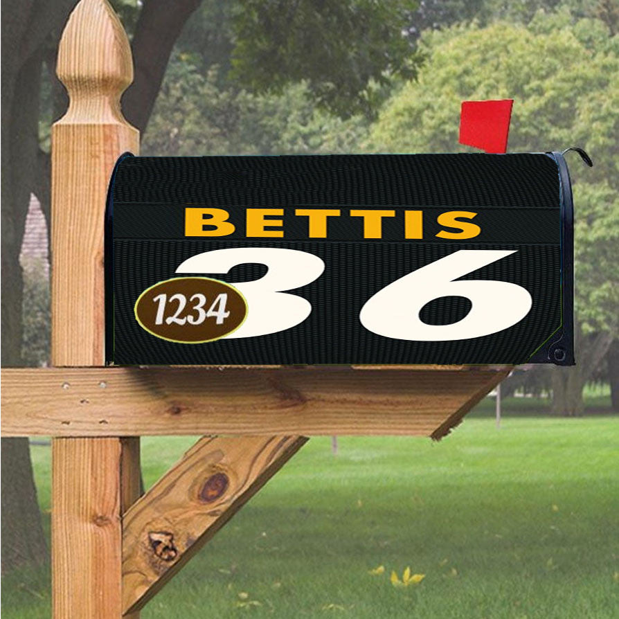Pittsburgh Steelers Bettis 36 Magnetic Mailbox Cover 18" X 21" Outdoor Decor