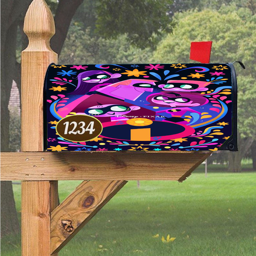 Pixar Incredible Coco Art Magnetic Mailbox Cover 18" X 21" Outdoor Decor