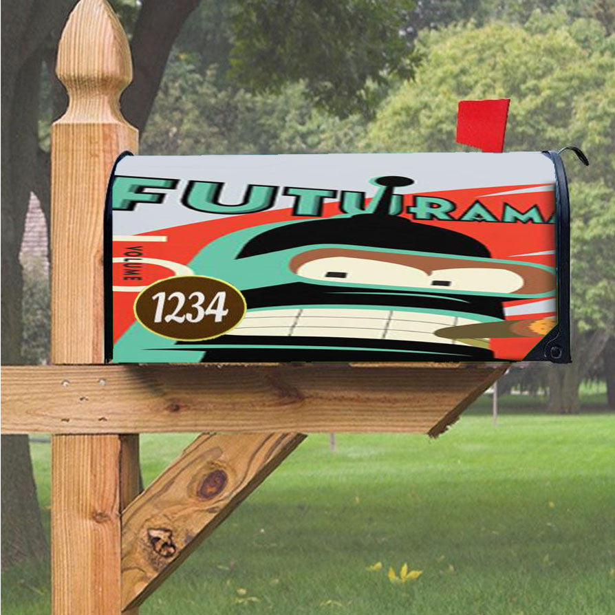 Planet Futurama Magnetic Mailbox Cover 18" X 21" Outdoor Decor